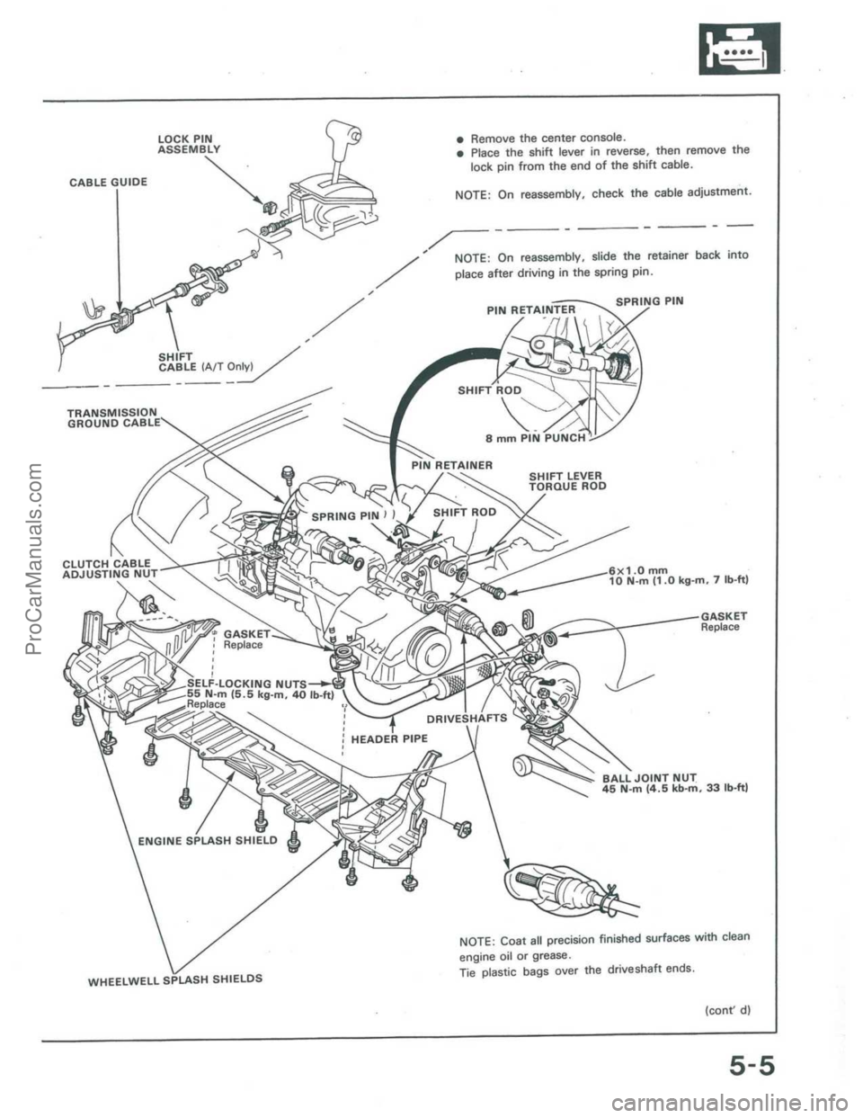 ACURA INTEGRA 1986  Service Service Manual ProCarManuals.com 