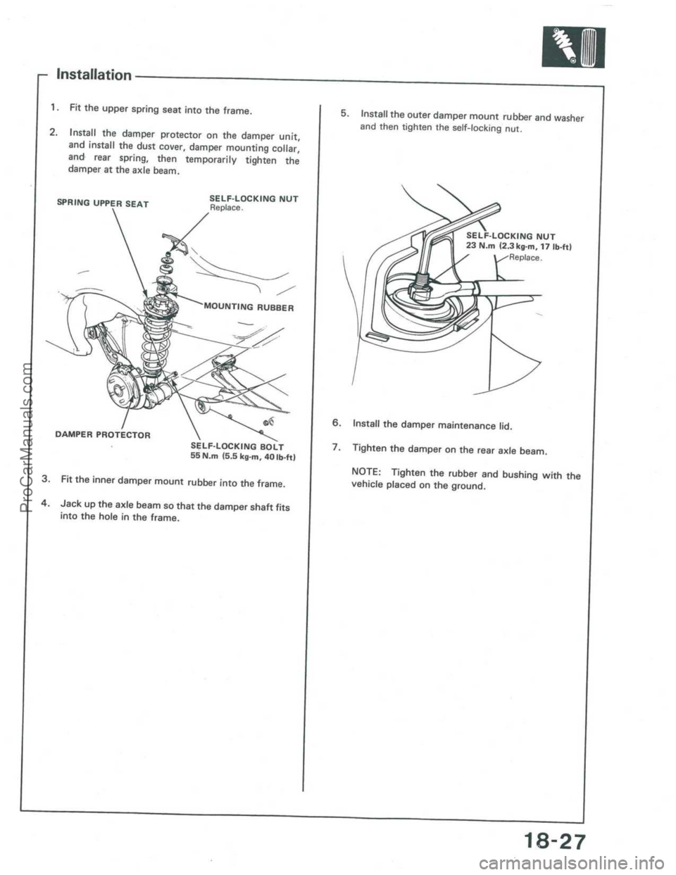ACURA INTEGRA 1986  Service Repair Manual ProCarManuals.com 