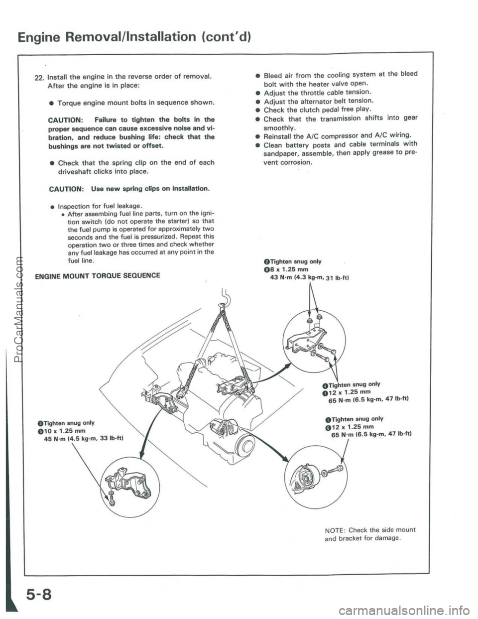 ACURA INTEGRA 1986 Service Service Manual ProCarManuals.com ACURA INTEGRA 1986 Service Service Manual ProCarManuals.com