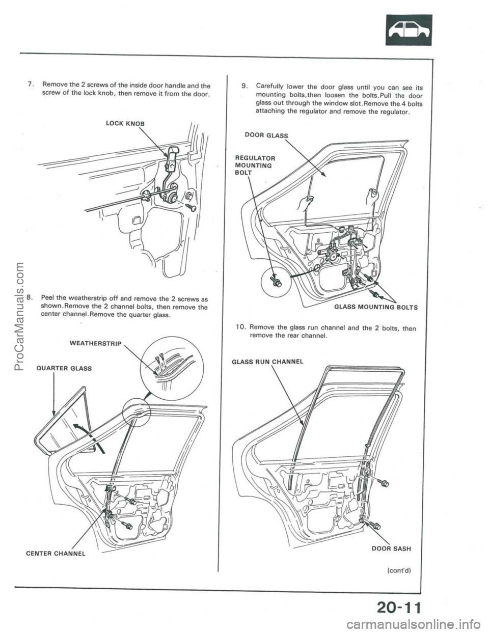ACURA INTEGRA 1986 Service Repair Manual ProCarManuals.com ACURA INTEGRA 1986 Service Repair Manual ProCarManuals.com