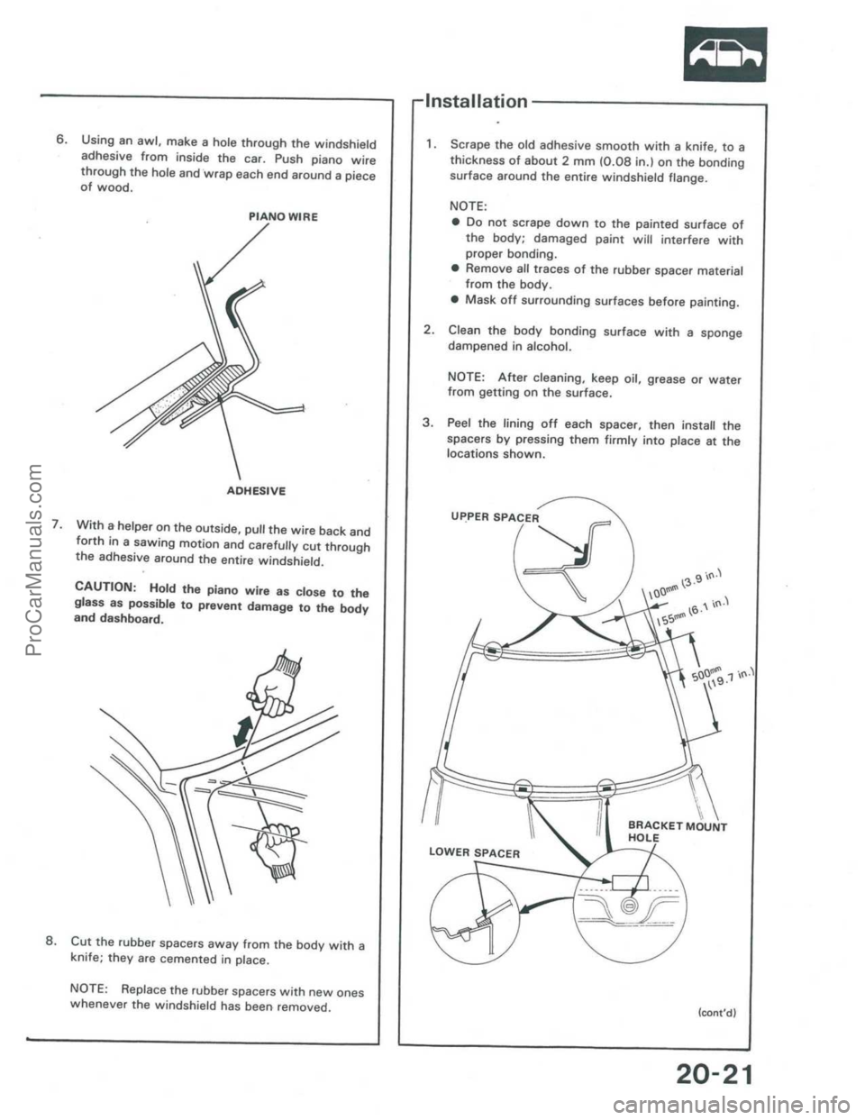 ACURA INTEGRA 1986  Service Repair Manual ProCarManuals.com 