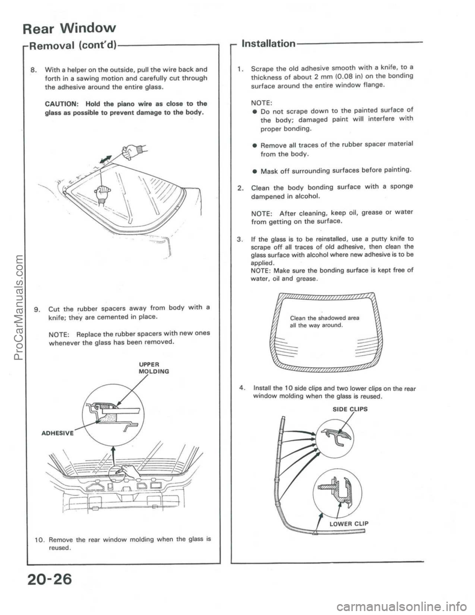 ACURA INTEGRA 1986  Service Repair Manual ProCarManuals.com 