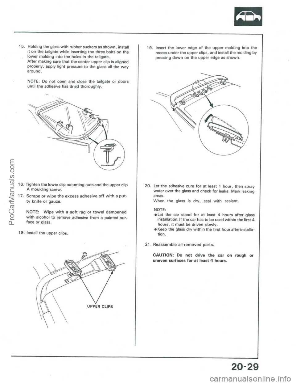 ACURA INTEGRA 1986  Service Repair Manual ProCarManuals.com 