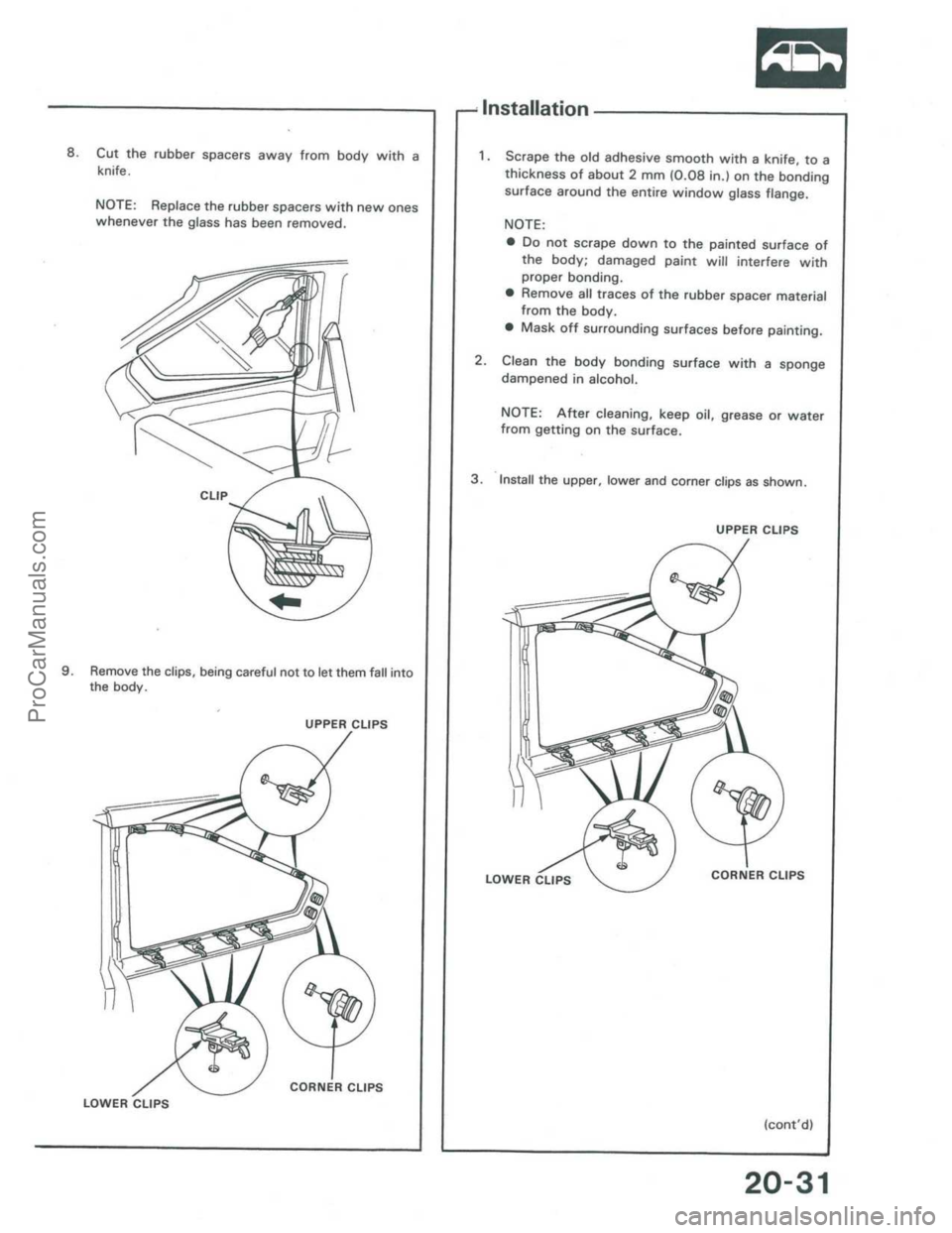 ACURA INTEGRA 1986 Service Repair Manual ProCarManuals.com ACURA INTEGRA 1986 Service Repair Manual ProCarManuals.com
