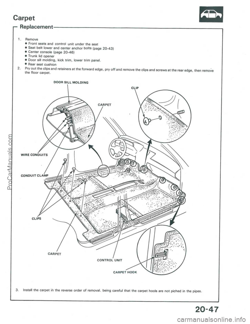 ACURA INTEGRA 1986  Service Repair Manual ProCarManuals.com 