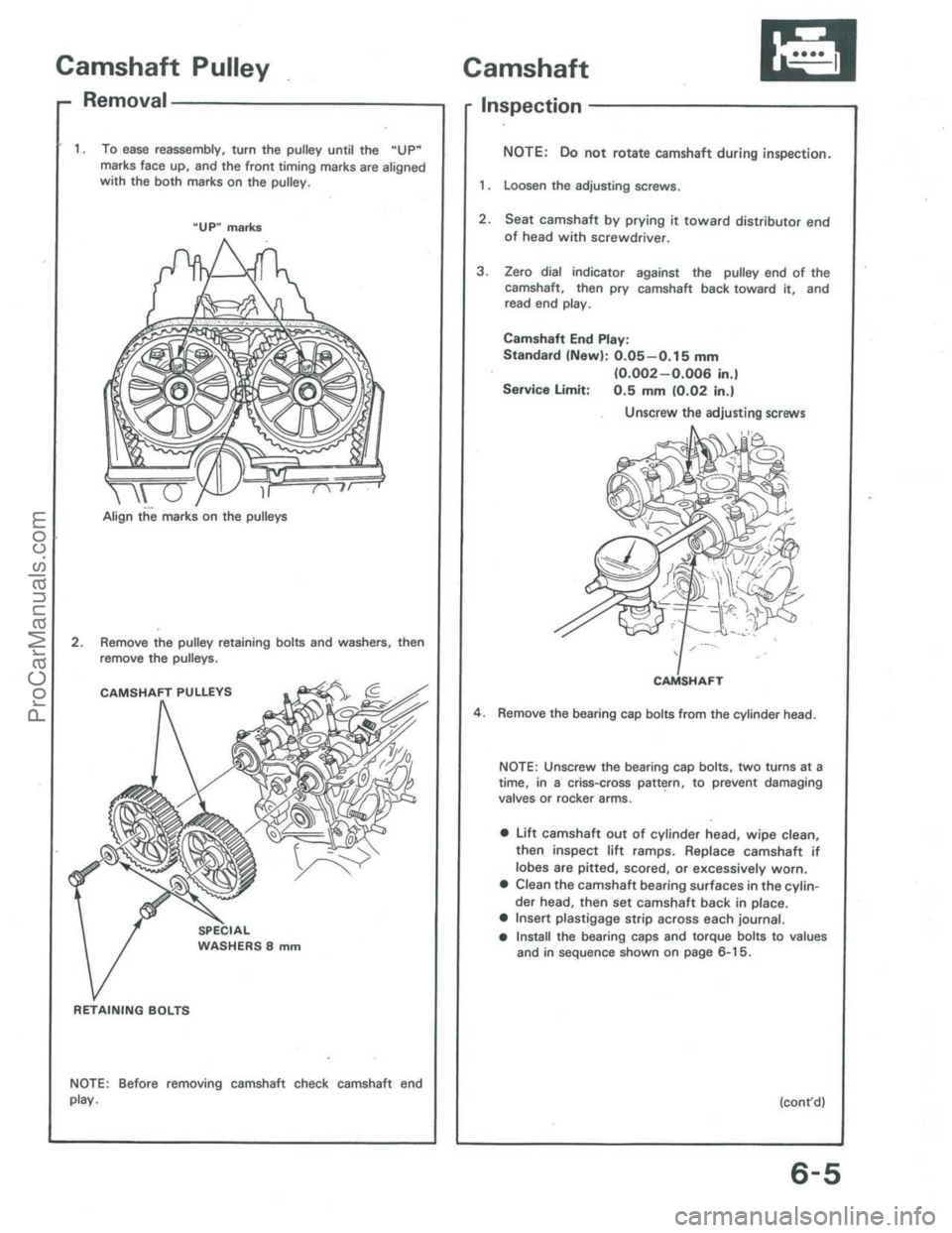 ACURA INTEGRA 1986  Service Workshop Manual ProCarManuals.com 