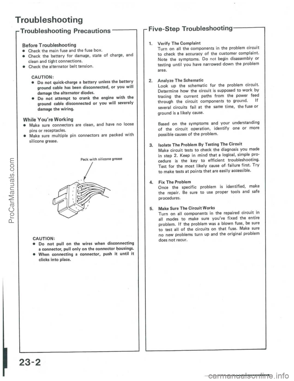 ACURA INTEGRA 1986  Service Repair Manual ProCarManuals.com 