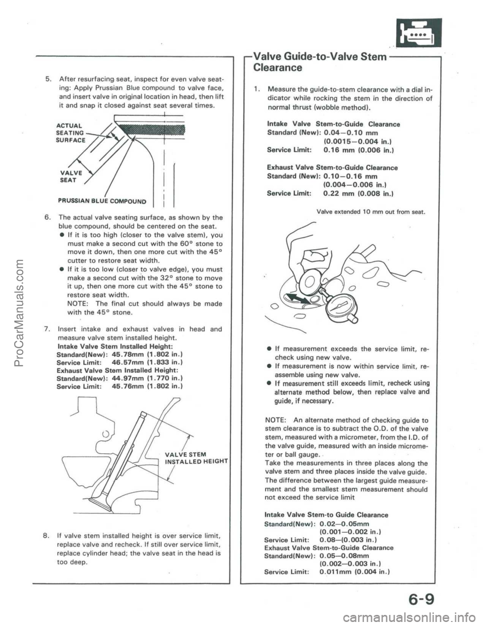 ACURA INTEGRA 1986  Service Workshop Manual ProCarManuals.com 