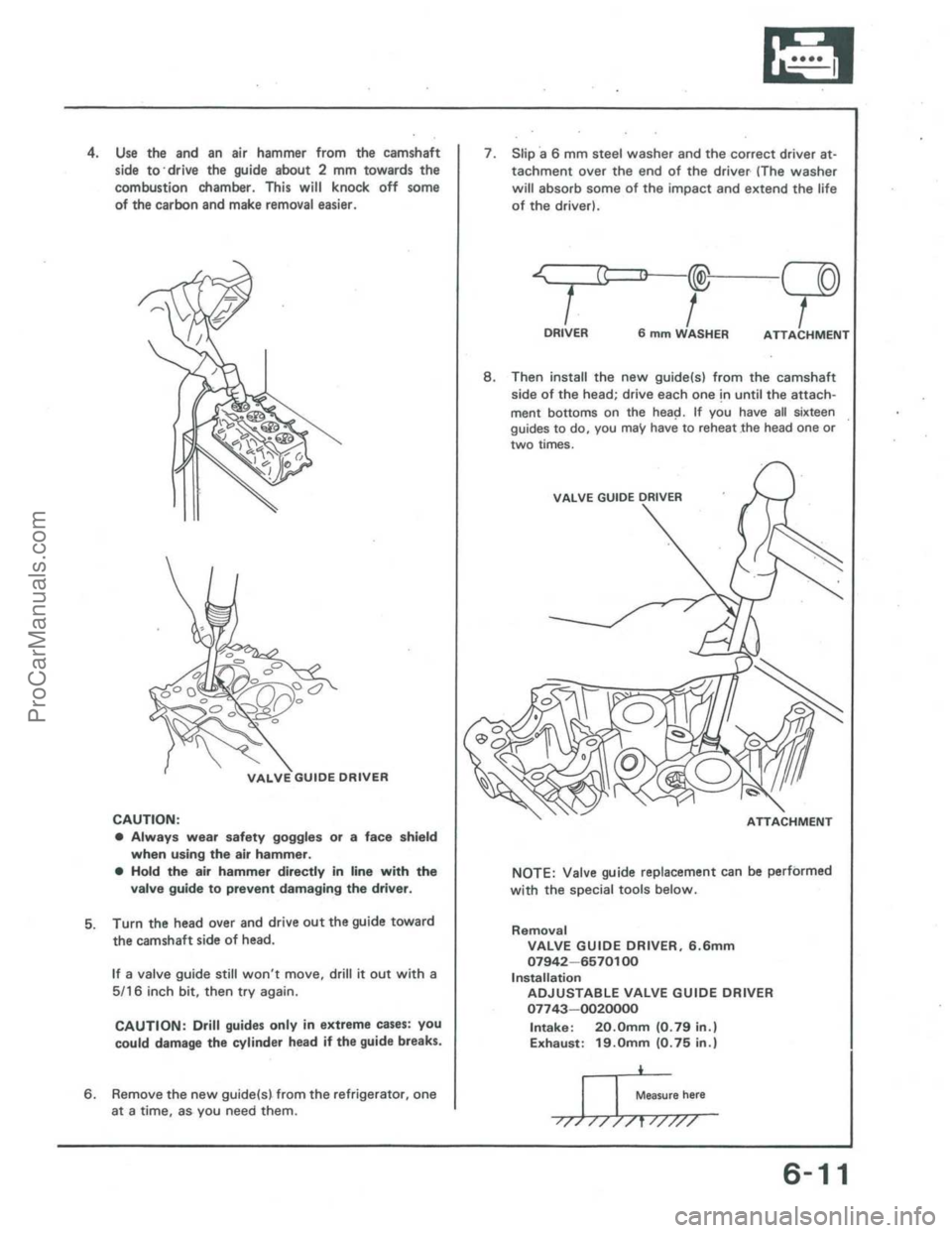 ACURA INTEGRA 1986  Service Workshop Manual ProCarManuals.com 