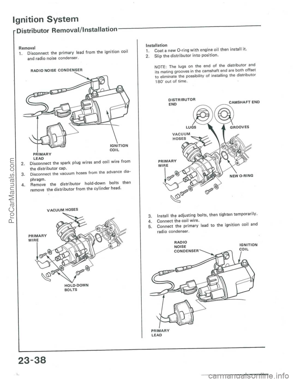ACURA INTEGRA 1986  Service Repair Manual ProCarManuals.com 