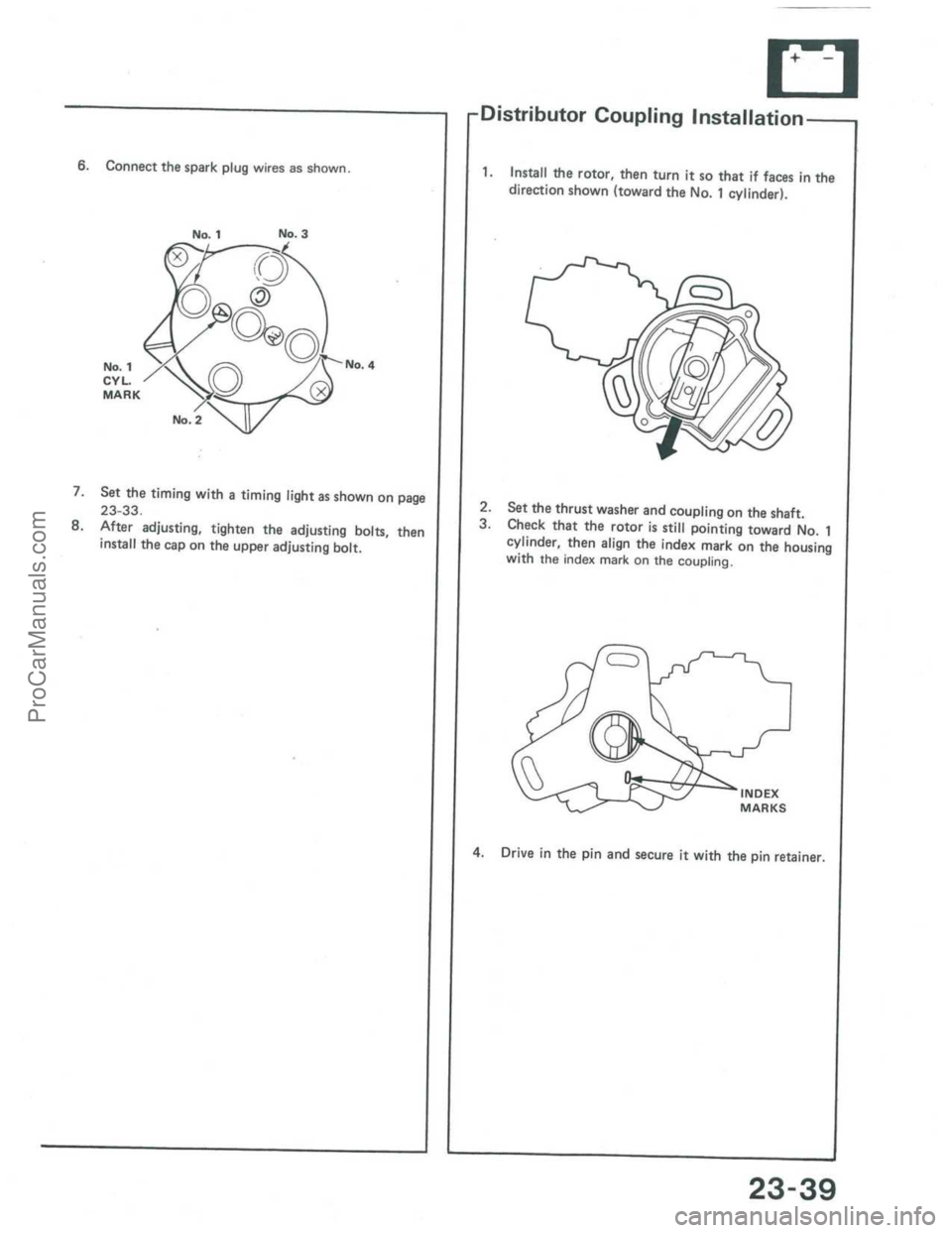 ACURA INTEGRA 1986  Service Repair Manual ProCarManuals.com 