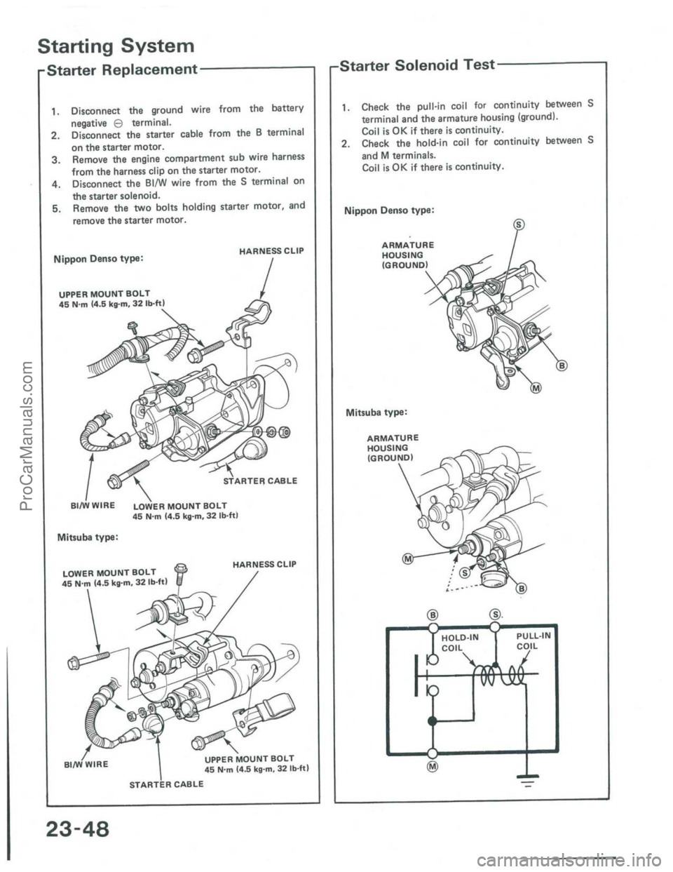 ACURA INTEGRA 1986  Service Repair Manual ProCarManuals.com 