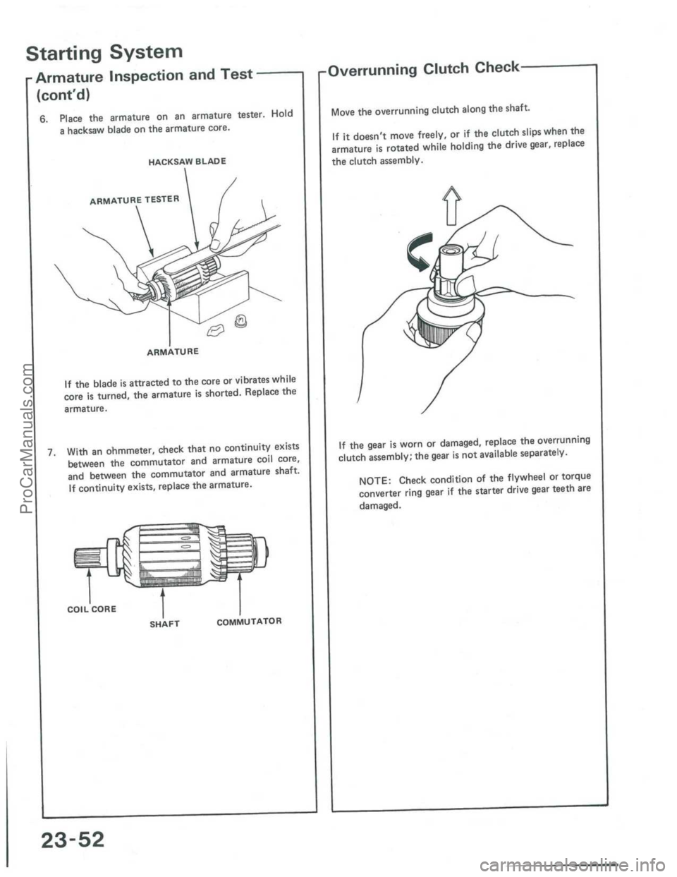ACURA INTEGRA 1986  Service Repair Manual ProCarManuals.com 