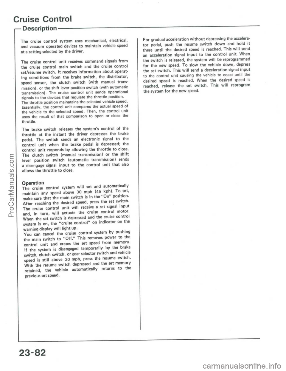 ACURA INTEGRA 1986  Service Repair Manual ProCarManuals.com 