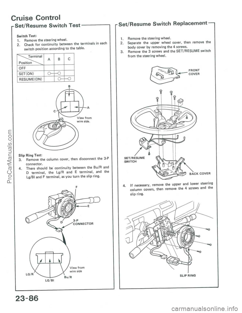 ACURA INTEGRA 1986  Service Repair Manual ProCarManuals.com 
