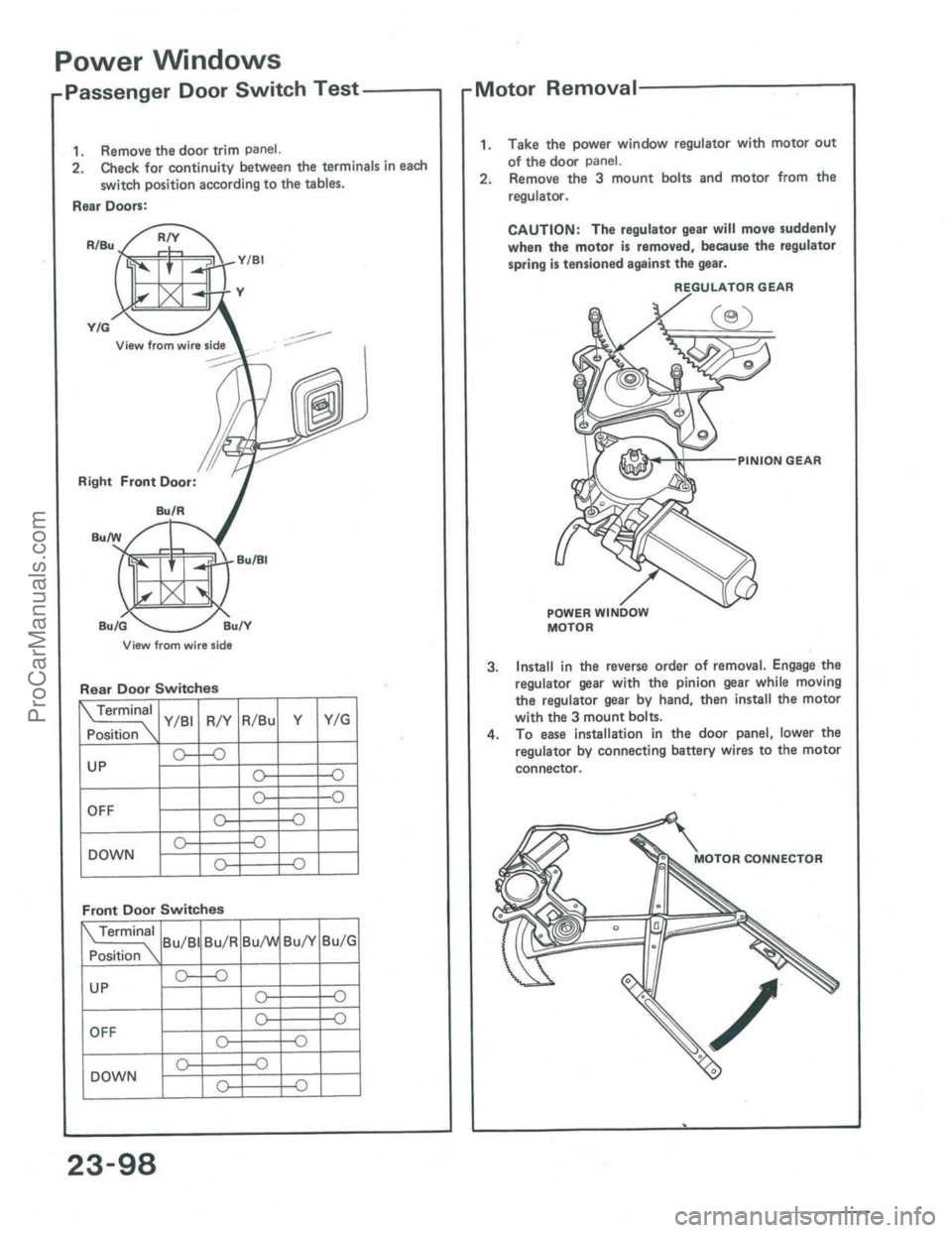 ACURA INTEGRA 1986  Service Repair Manual ProCarManuals.com 