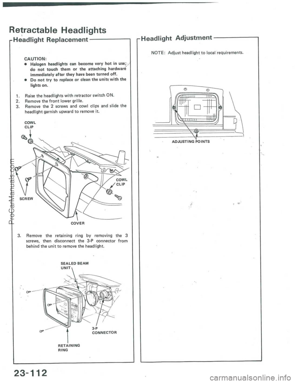 ACURA INTEGRA 1986 Service Repair Manual ProCarManuals.com ACURA INTEGRA 1986 Service Repair Manual ProCarManuals.com