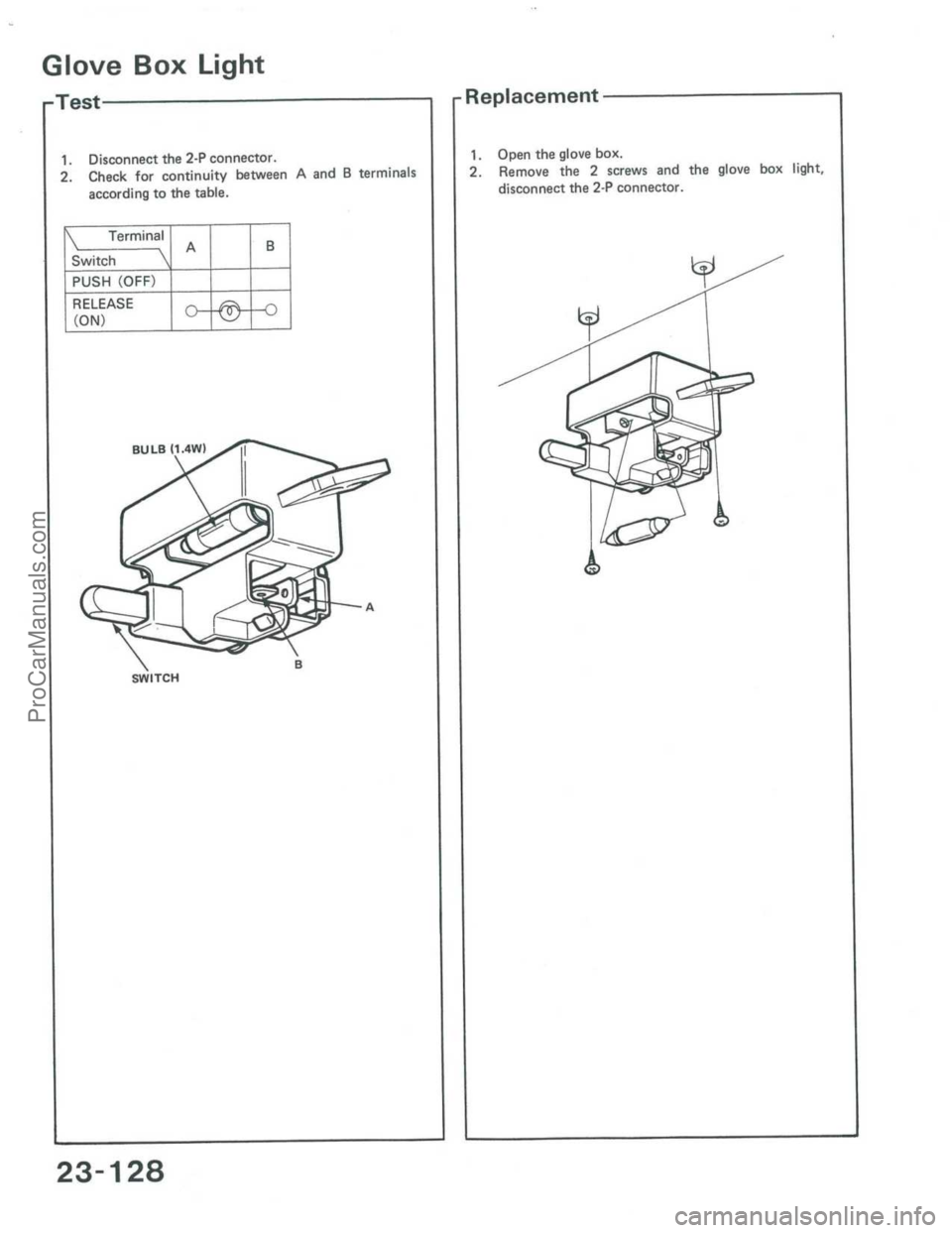 ACURA INTEGRA 1986  Service Repair Manual ProCarManuals.com 