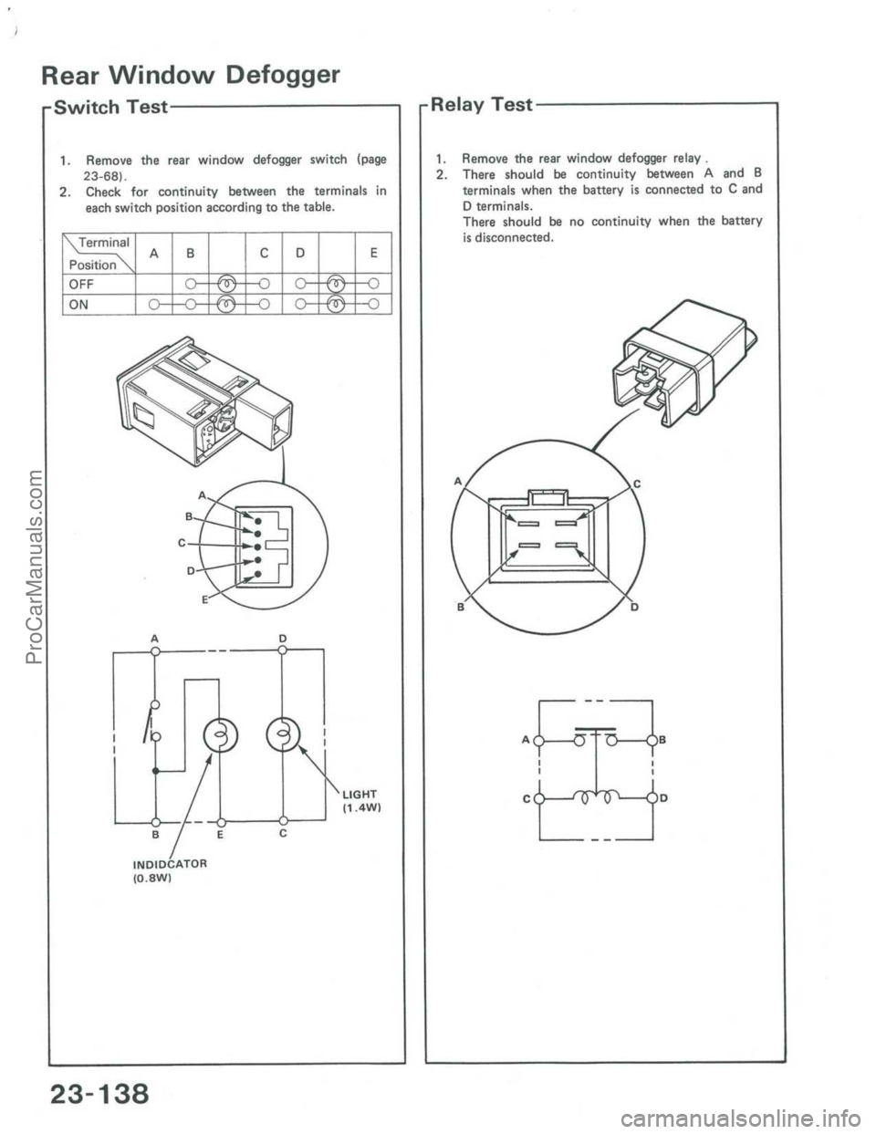 ACURA INTEGRA 1986  Service Repair Manual ProCarManuals.com 