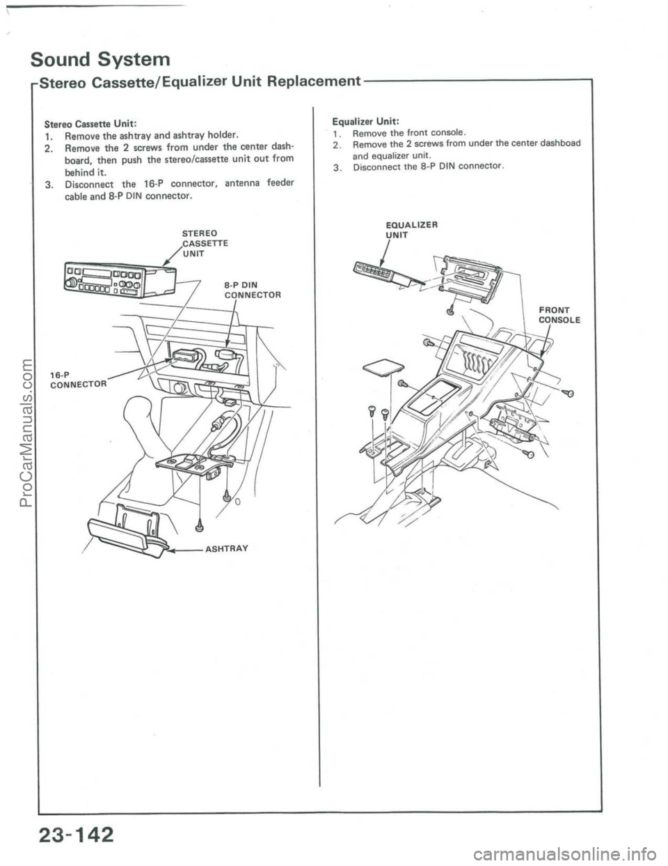ACURA INTEGRA 1986  Service Repair Manual ProCarManuals.com 