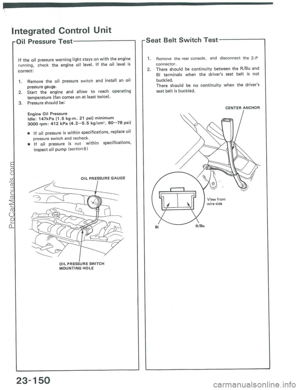 ACURA INTEGRA 1986  Service Repair Manual ProCarManuals.com 