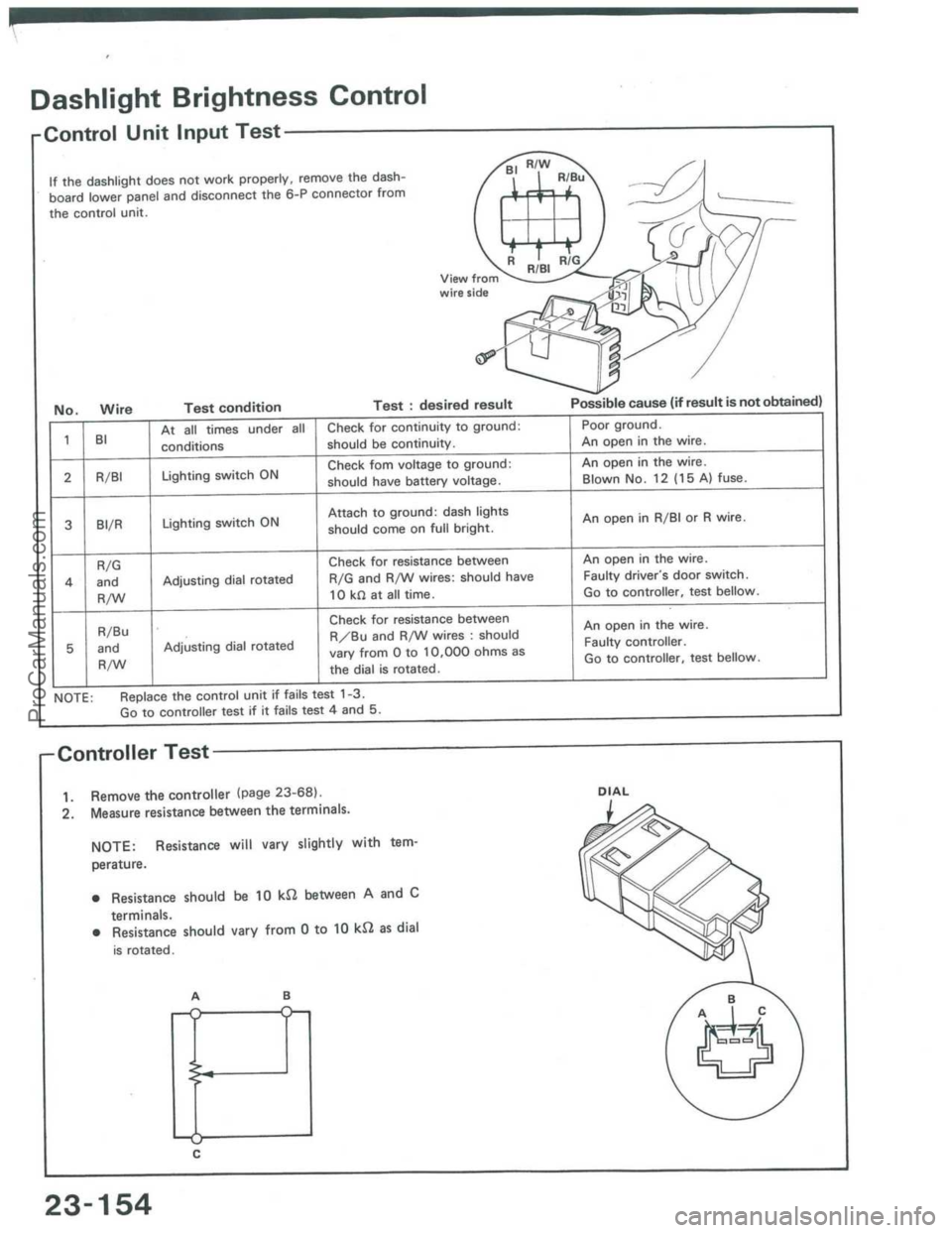 ACURA INTEGRA 1986  Service Repair Manual ProCarManuals.com 