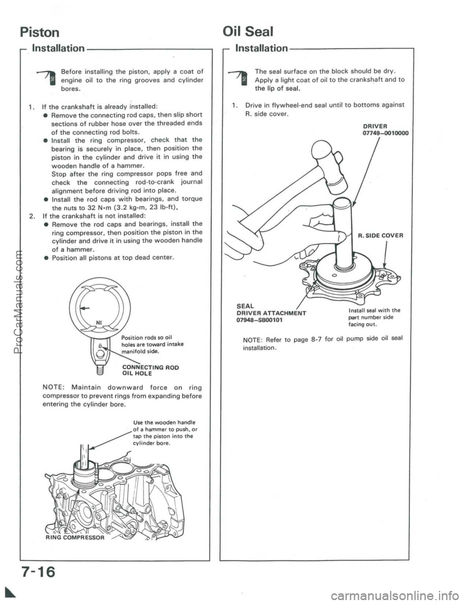 ACURA INTEGRA 1986  Service Manual Online ProCarManuals.com 