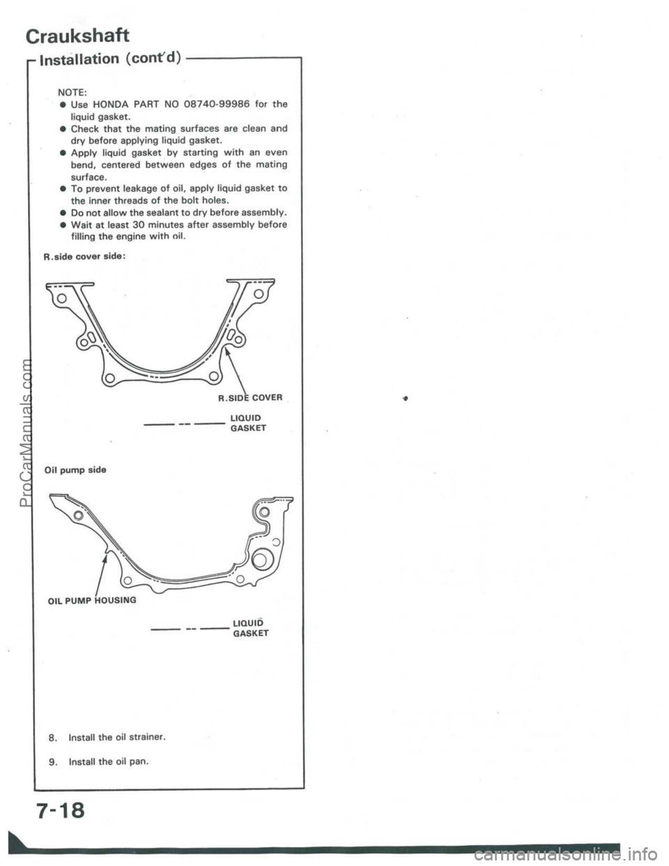 ACURA INTEGRA 1986  Service Manual Online ProCarManuals.com 