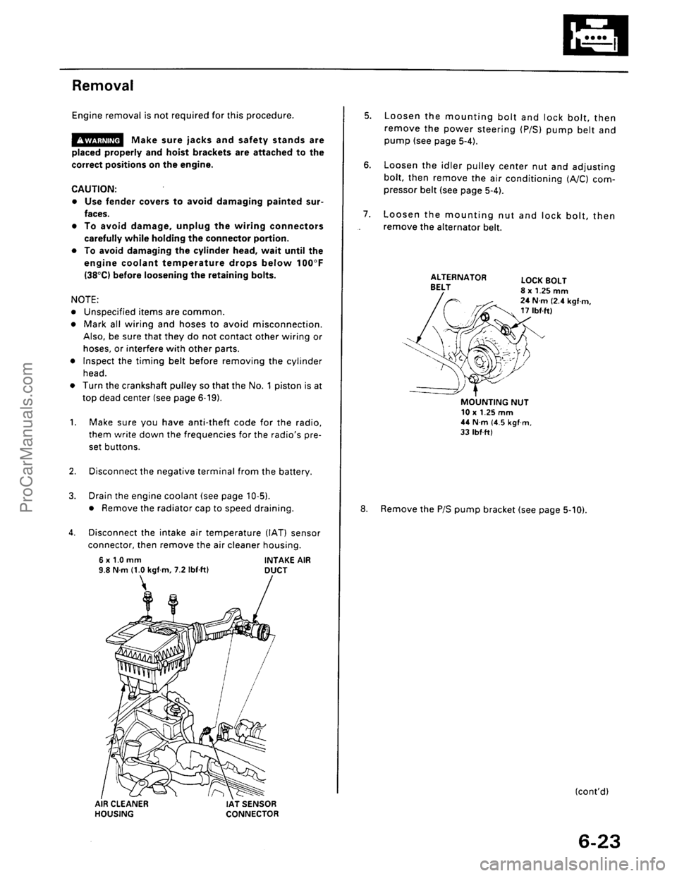 ACURA INTEGRA 1990 Service Repair Manual ProCarManuals.com ACURA INTEGRA 1990 Service Repair Manual ProCarManuals.com