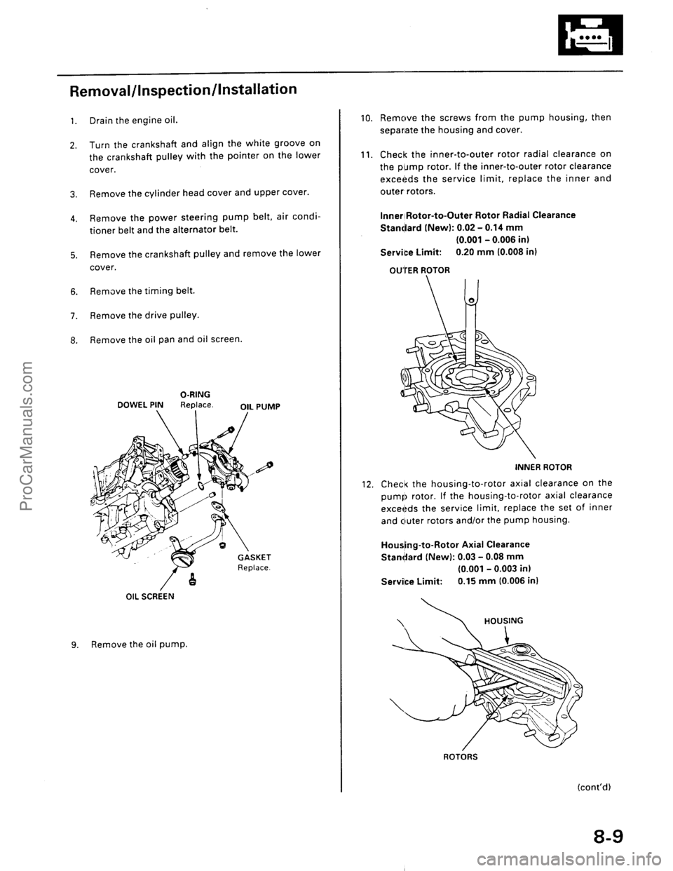 ACURA INTEGRA 1990 Service Repair Manual ProCarManuals.com ACURA INTEGRA 1990 Service Repair Manual ProCarManuals.com