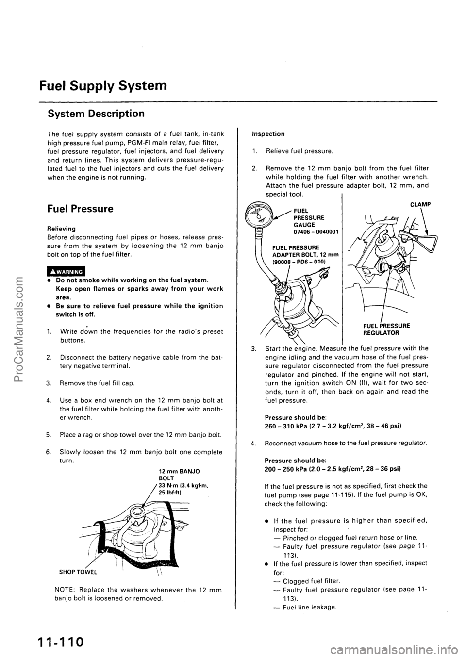 ACURA INTEGRA 1990  Service Repair Manual ProCarManuals.com 