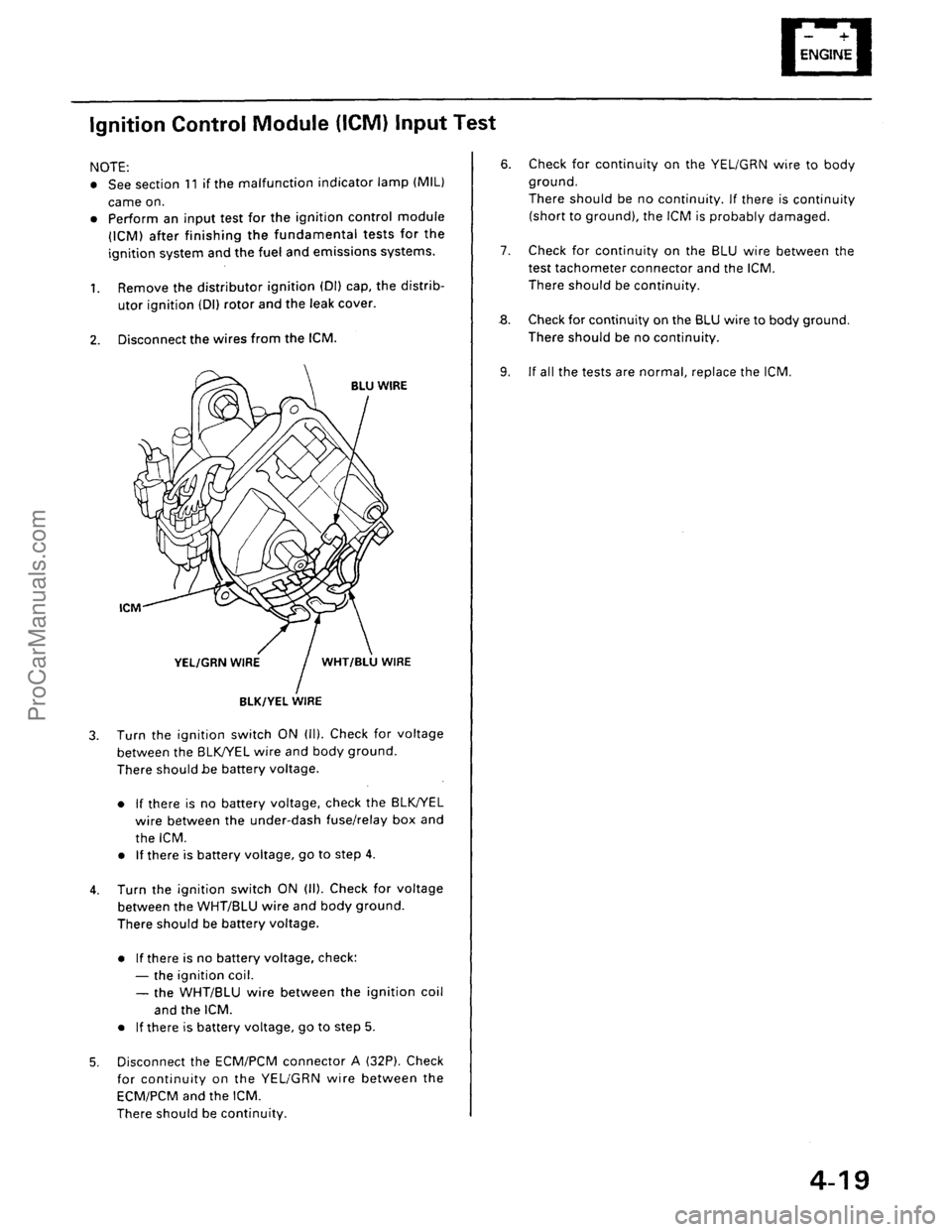 ACURA INTEGRA 1990 Service Service Manual ProCarManuals.com ACURA INTEGRA 1990 Service Service Manual ProCarManuals.com