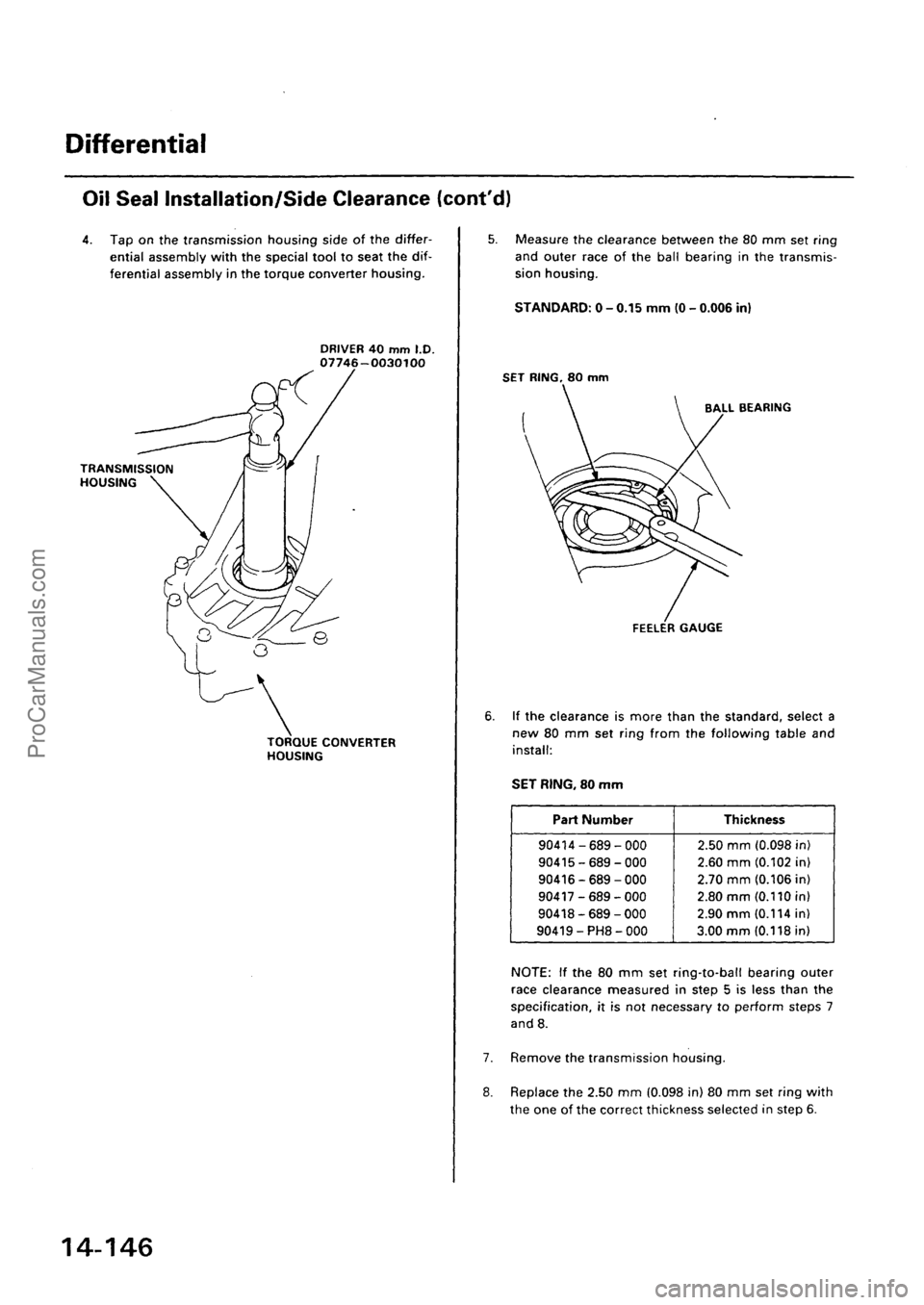 ACURA INTEGRA 1990  Service Repair Manual ProCarManuals.com 
