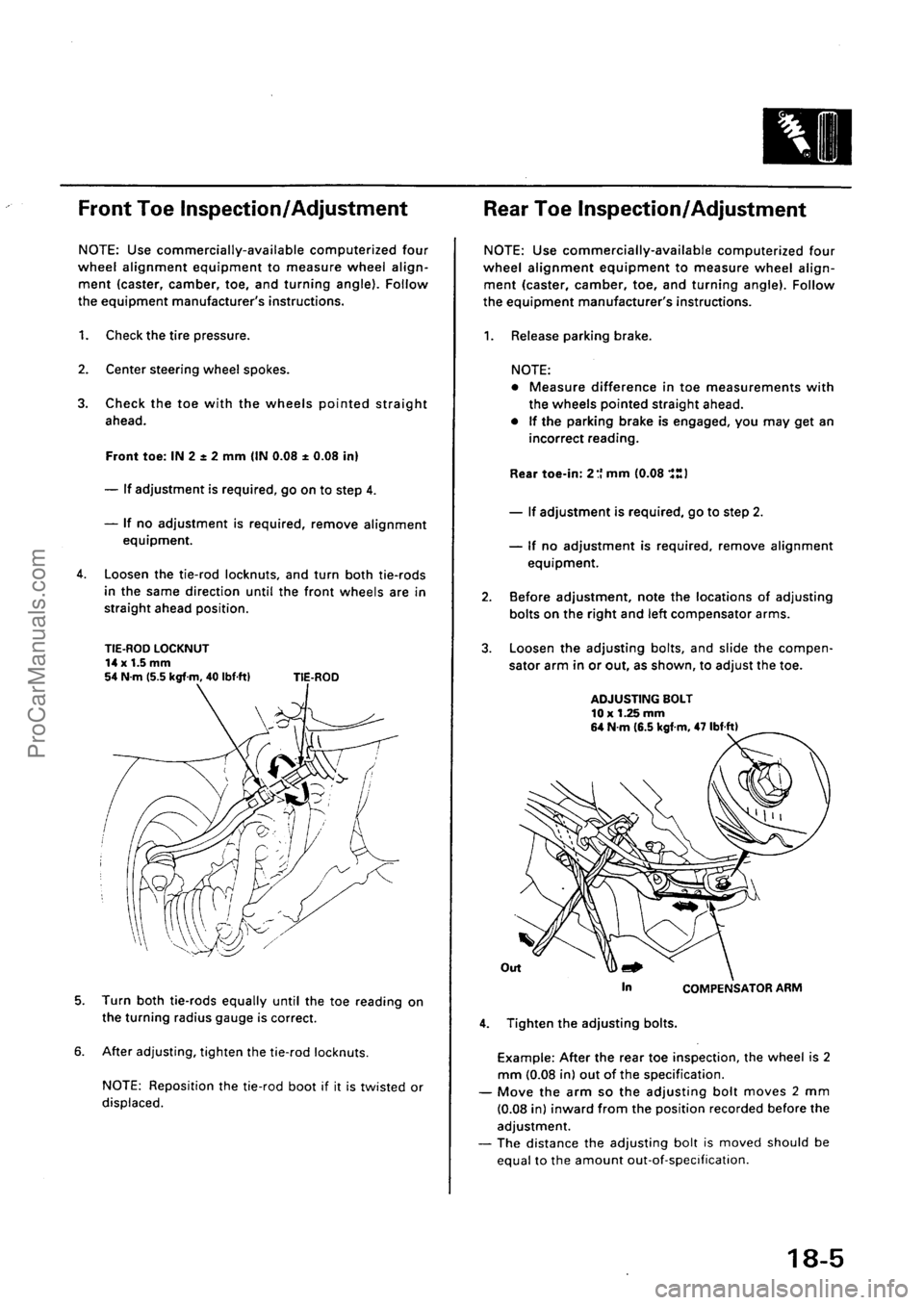 ACURA INTEGRA 1990  Service Repair Manual ProCarManuals.com 