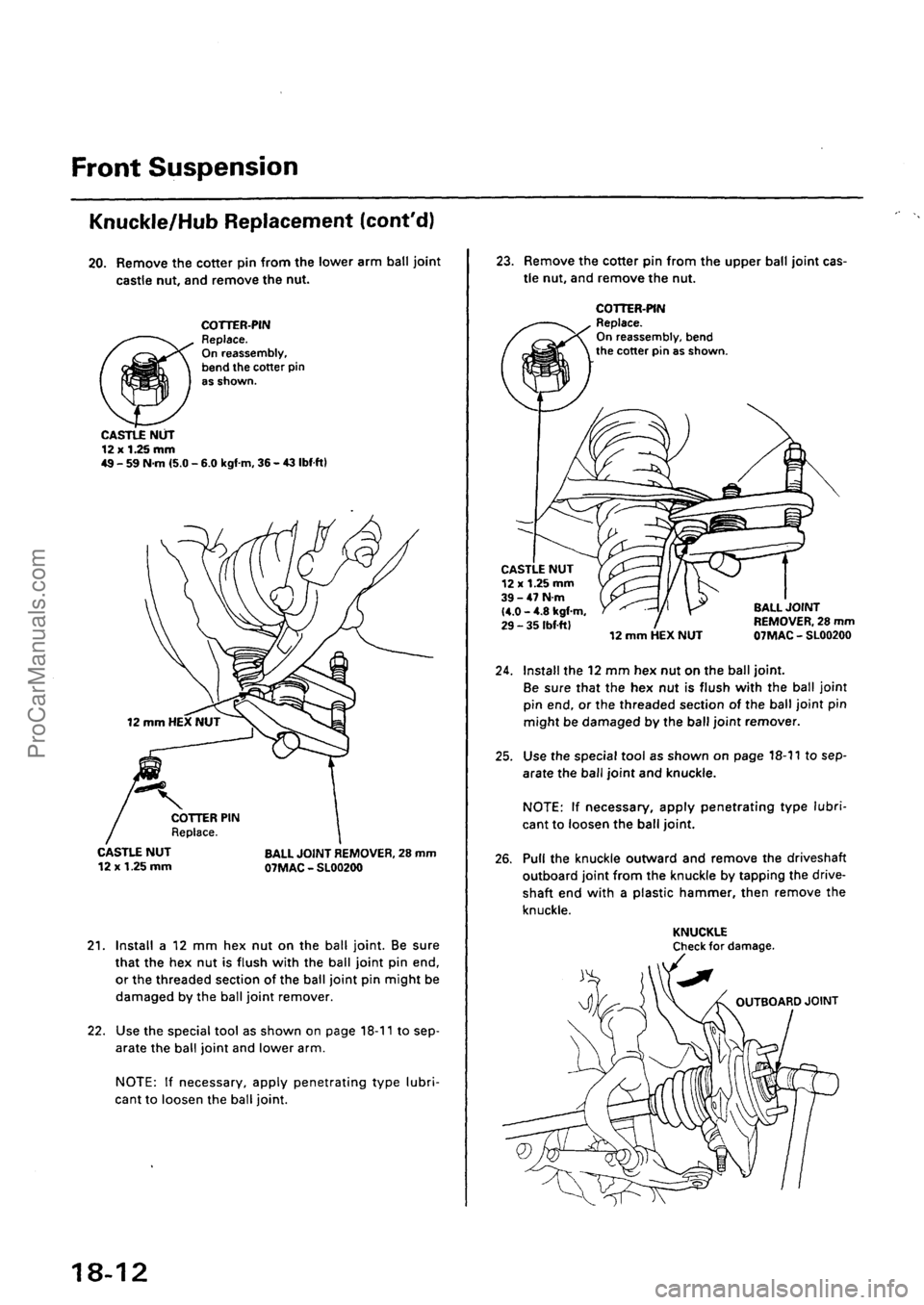 ACURA INTEGRA 1990  Service Repair Manual ProCarManuals.com 