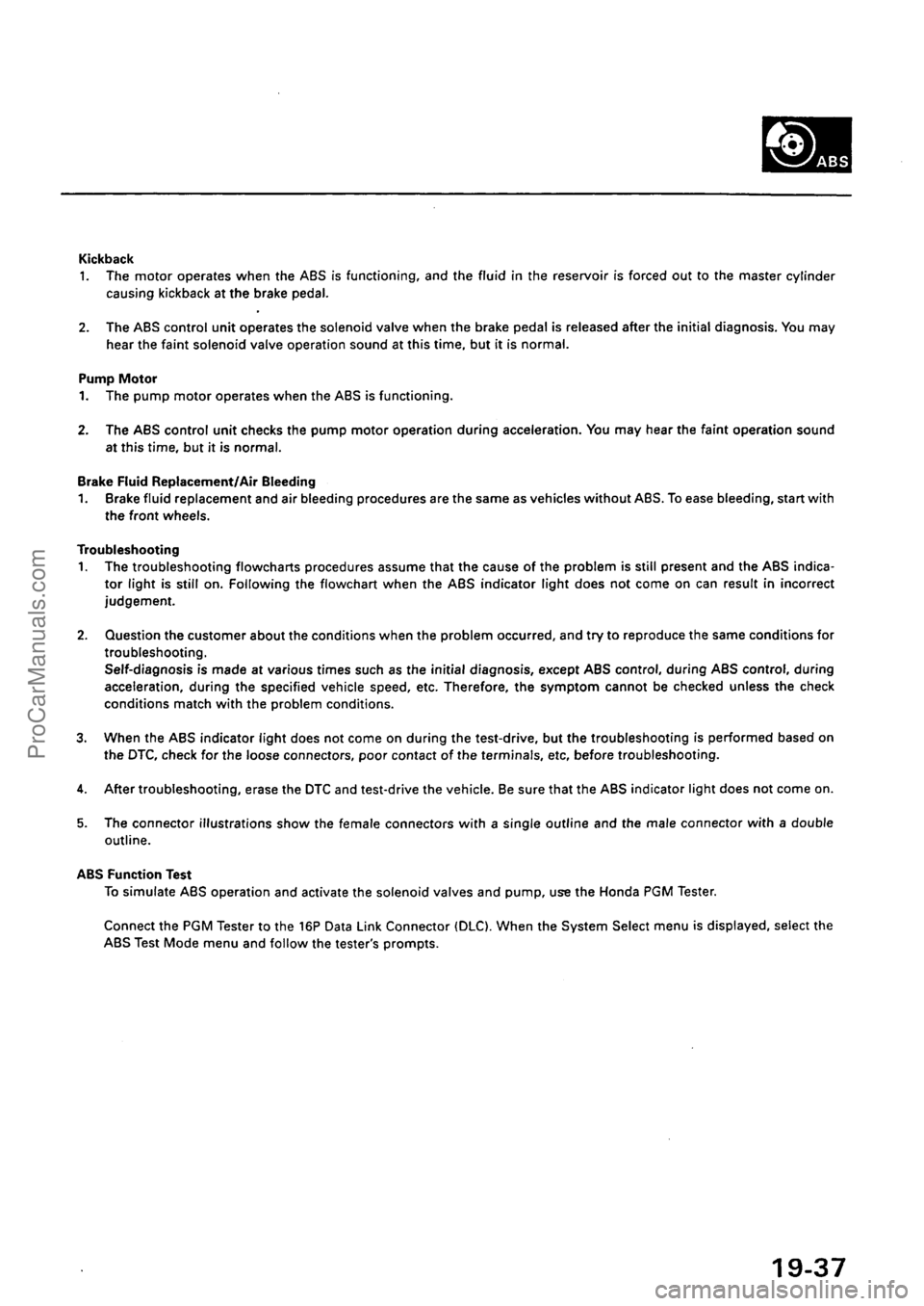 ACURA INTEGRA 1990  Service Repair Manual ProCarManuals.com 