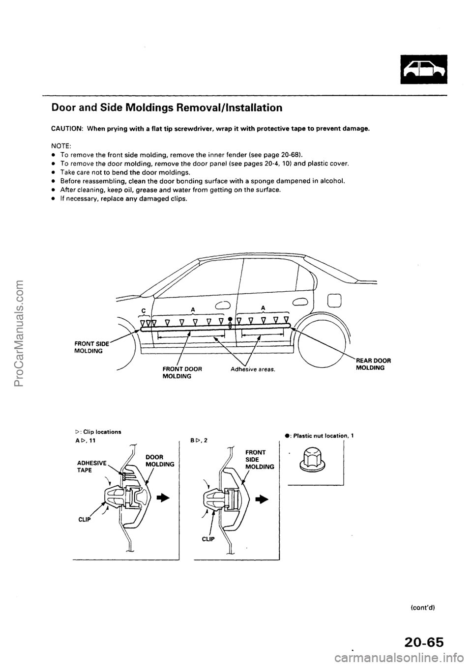 ACURA INTEGRA 1990  Service Repair Manual ProCarManuals.com 