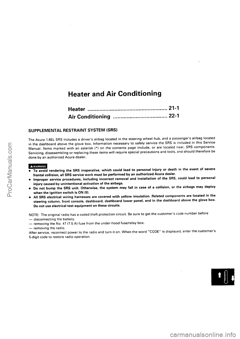 ACURA INTEGRA 1990  Service Repair Manual ProCarManuals.com 
