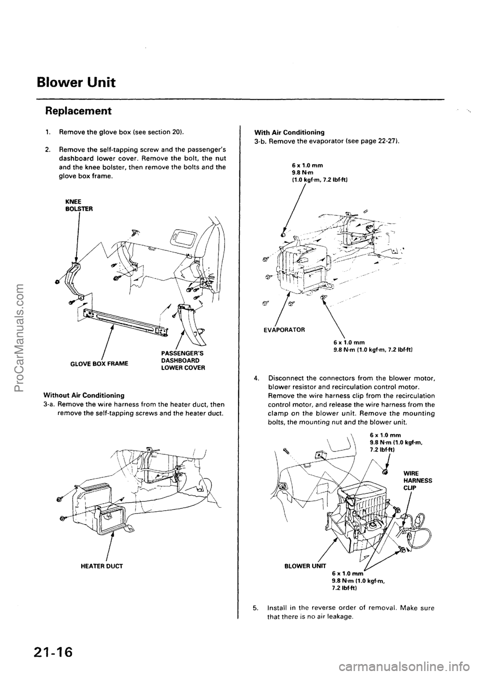 ACURA INTEGRA 1990  Service Repair Manual ProCarManuals.com 