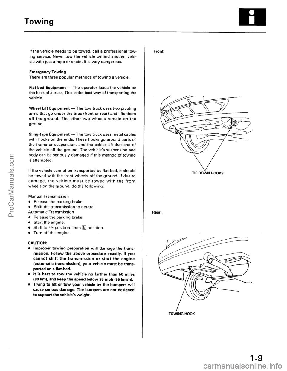 ACURA INTEGRA 1990  Service Repair Manual ProCarManuals.com 