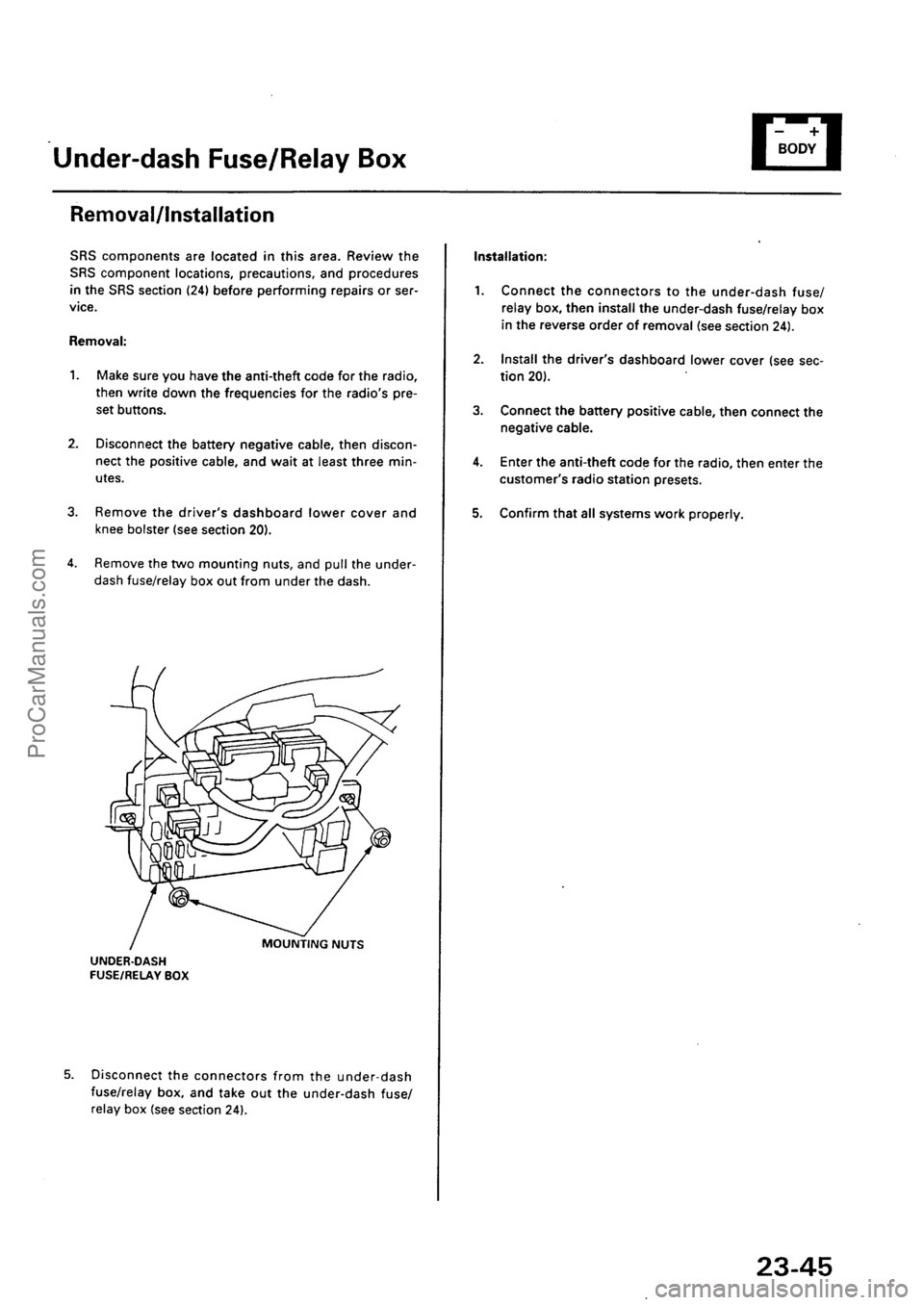 ACURA INTEGRA 1990  Service Repair Manual ProCarManuals.com 