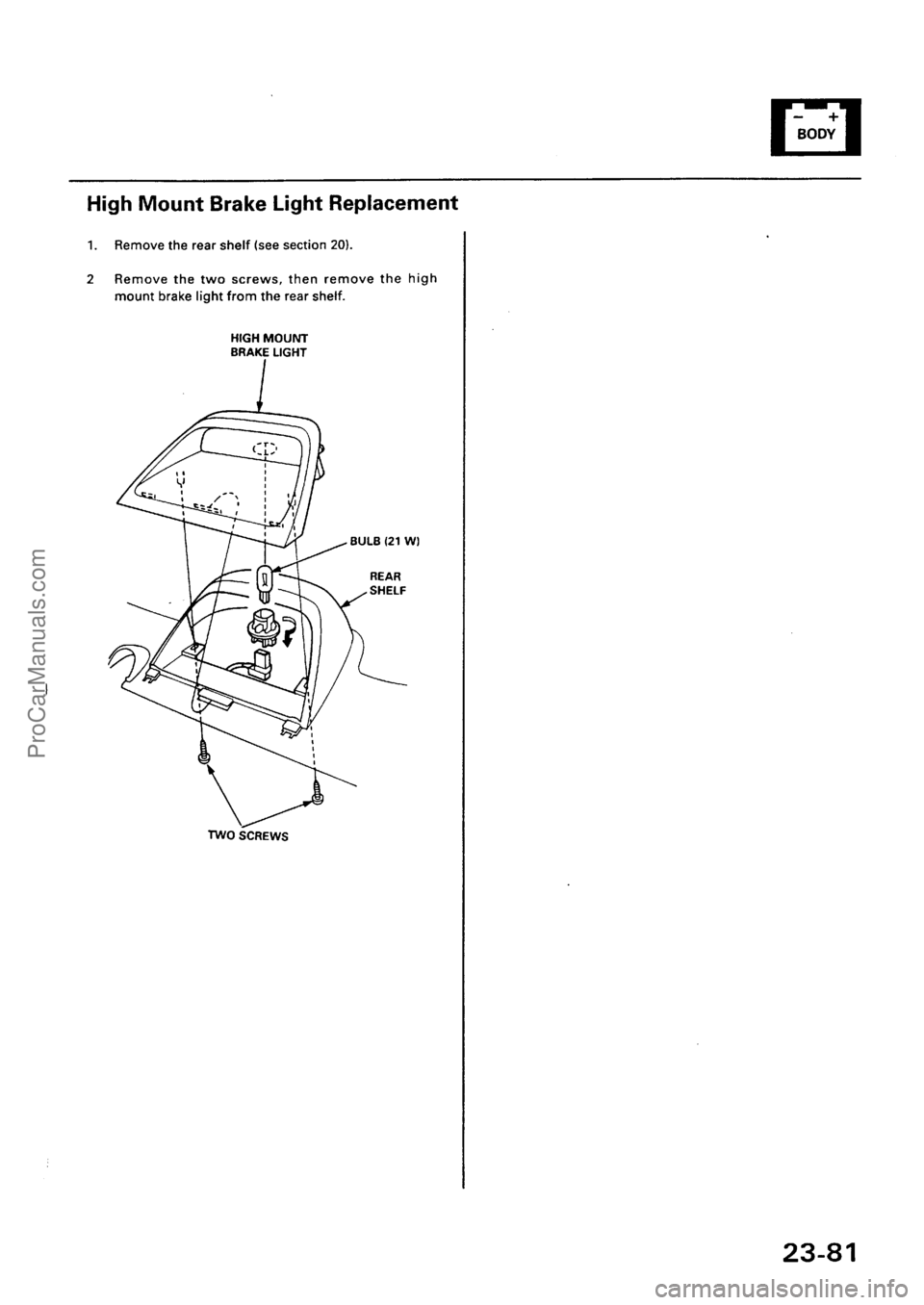 ACURA INTEGRA 1990  Service Repair Manual ProCarManuals.com 