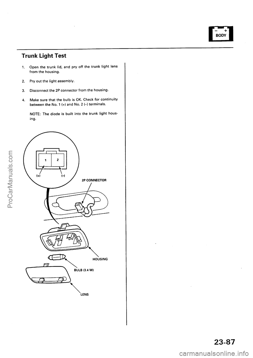 ACURA INTEGRA 1990  Service Repair Manual ProCarManuals.com 