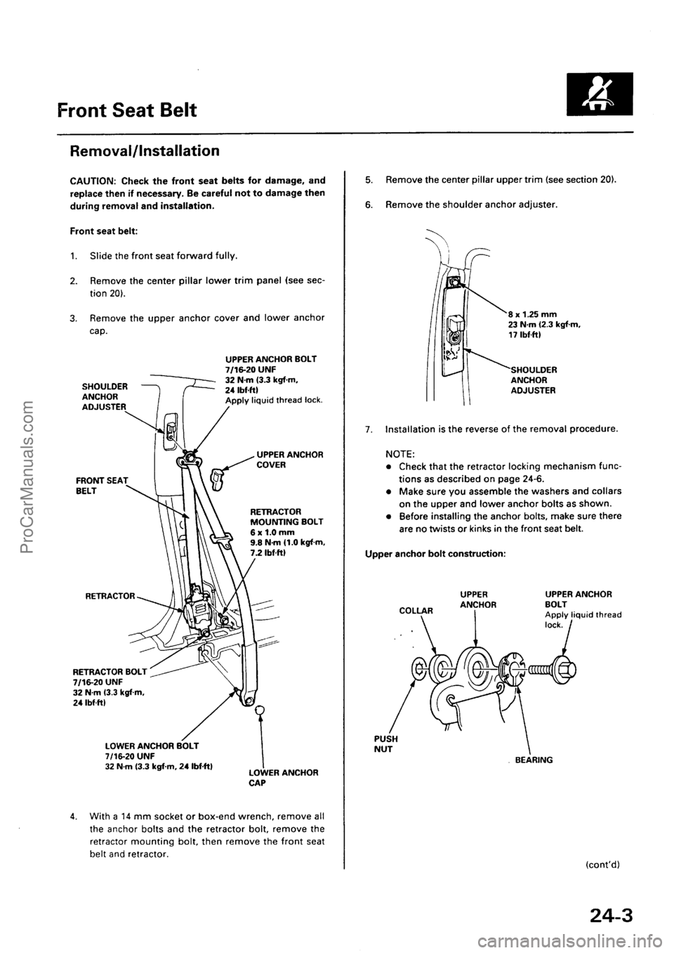 ACURA INTEGRA 1990 Service Repair Manual ProCarManuals.com ACURA INTEGRA 1990 Service Repair Manual ProCarManuals.com