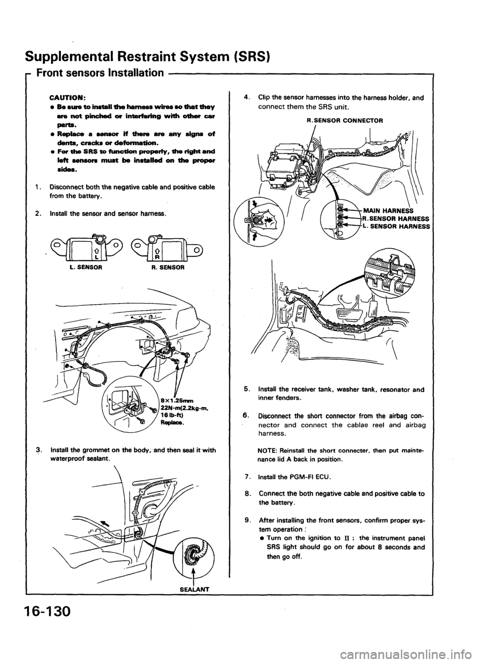 ACURA LEGEND 1988  Service Repair Manual 