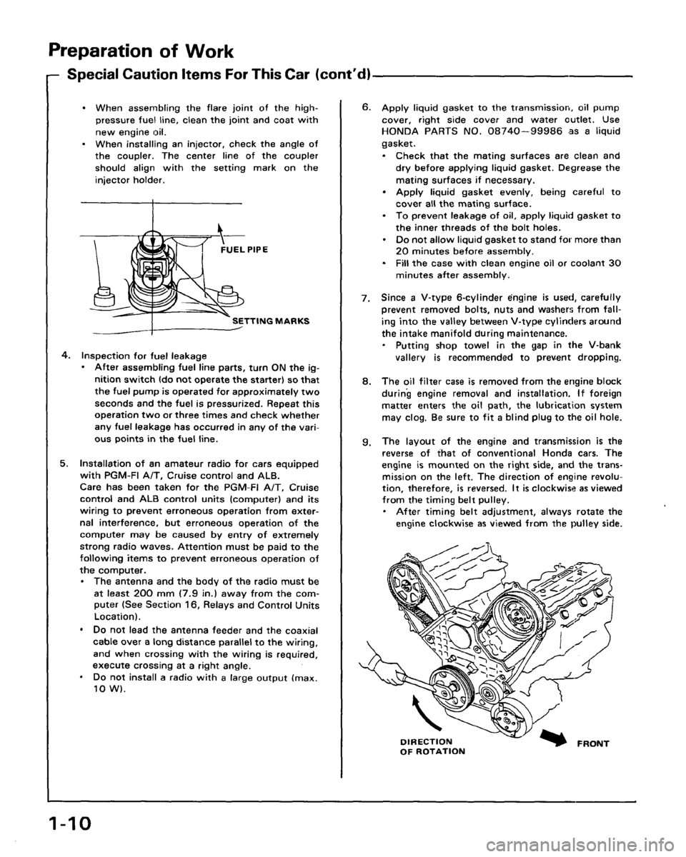 ACURA LEGEND 1988  Service User Guide 