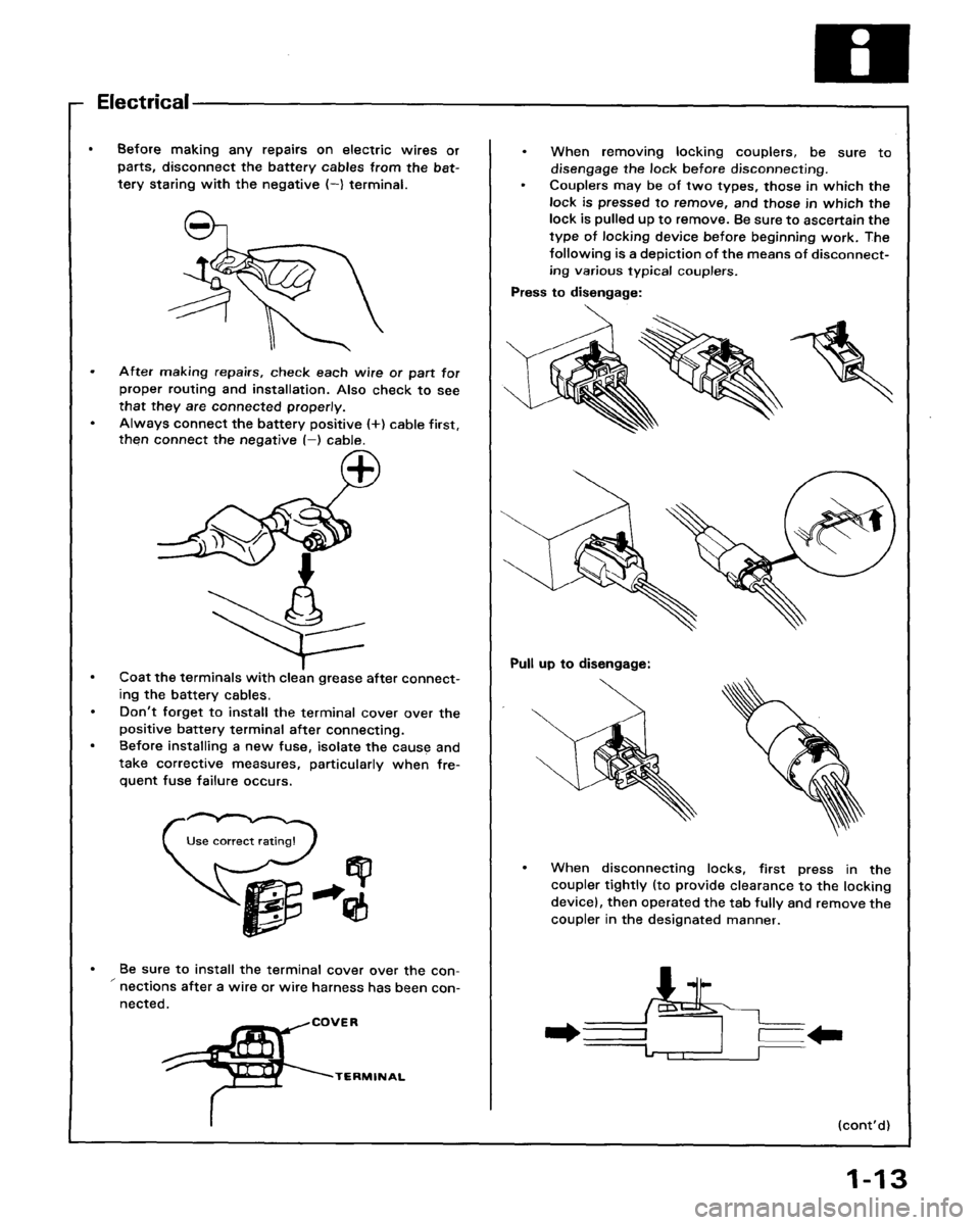 ACURA LEGEND 1988  Service User Guide 