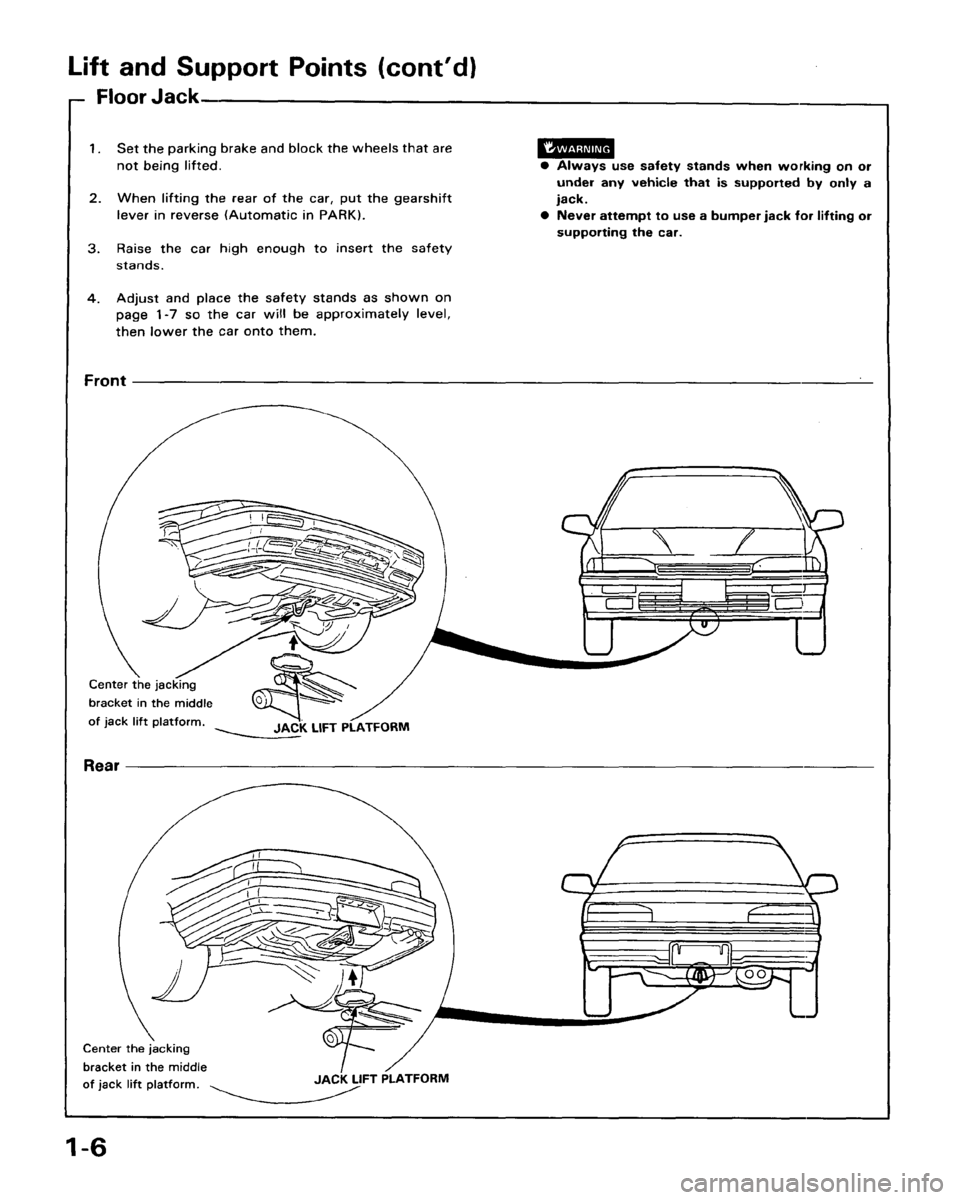 ACURA LEGEND 1988  Service Repair Manual 