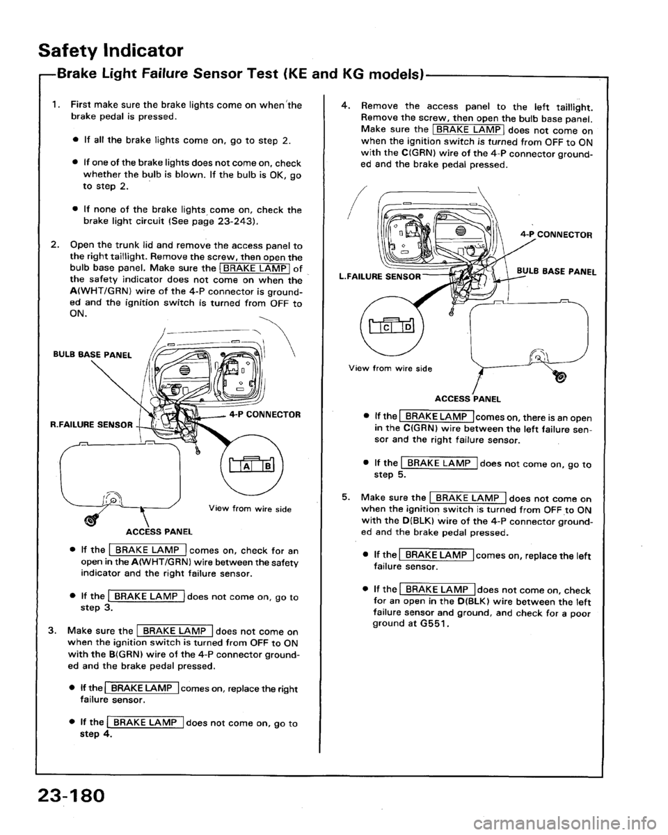 ACURA LEGEND 1991  Service Repair Manual 