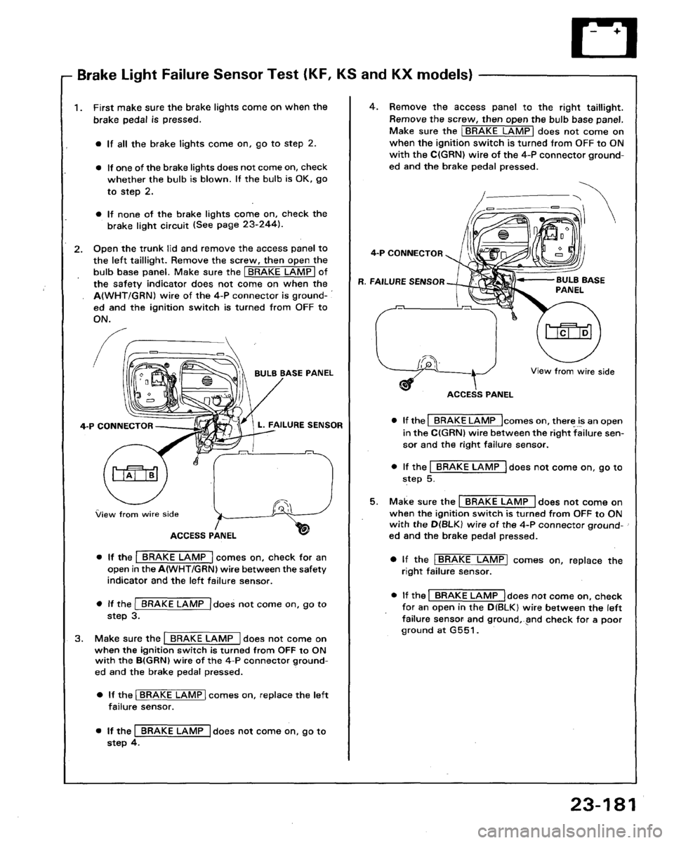 ACURA LEGEND 1991  Service Repair Manual 